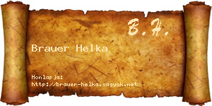Brauer Helka névjegykártya